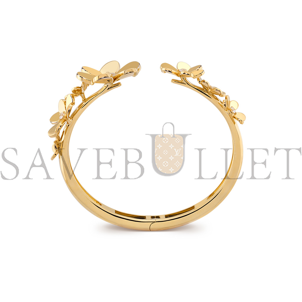 VAN CLEEF ARPELS FRIVOLE BRACELET, 7 FLOWERS, SMALL MODEL - YELLOW GOLD, DIAMOND  VCARP6L100